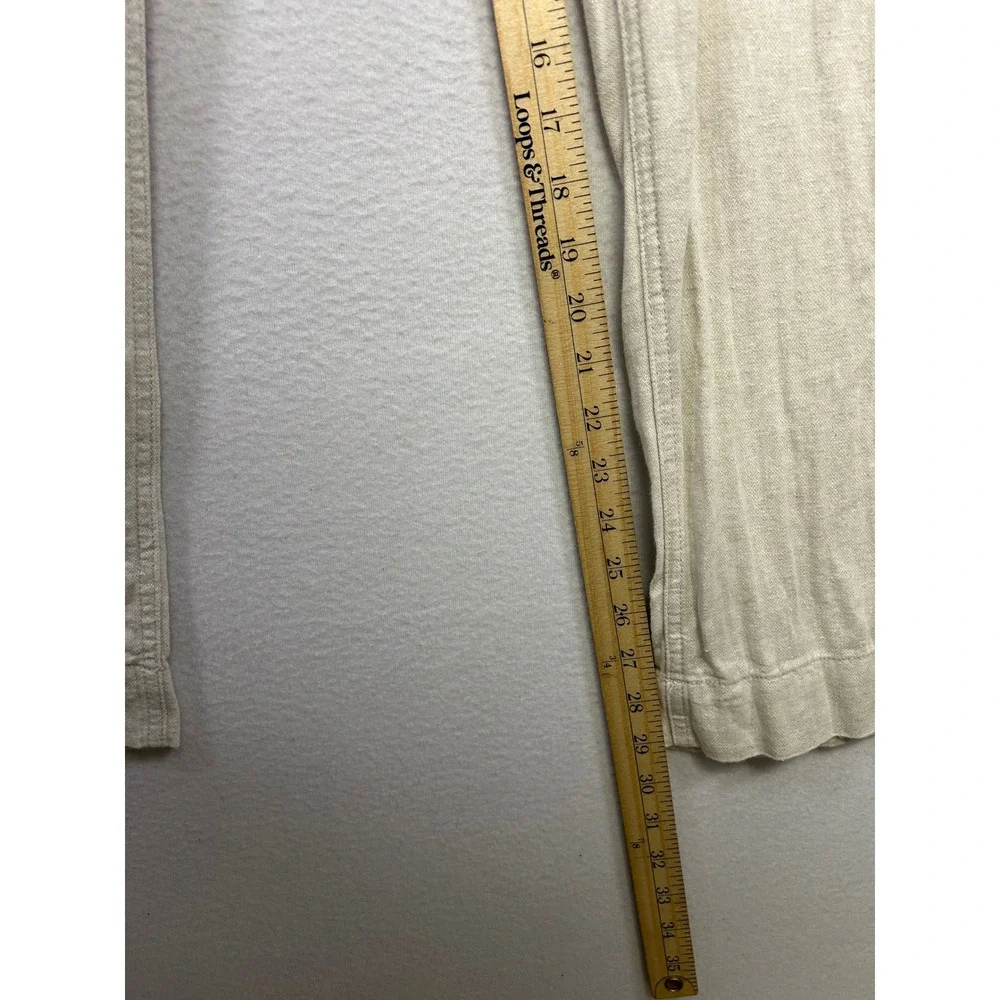 Coastal Old Money Banana Republic Men 32x32 Beige Linen Blend Slim Straight Pant